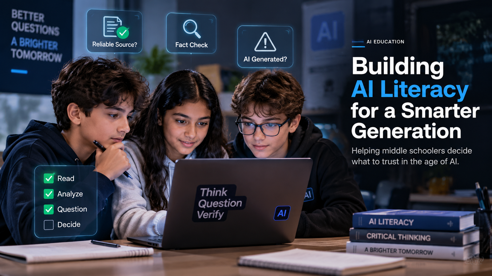 New NSF-Backed Project Teaches Middle Schoolers How to Judge AI Information